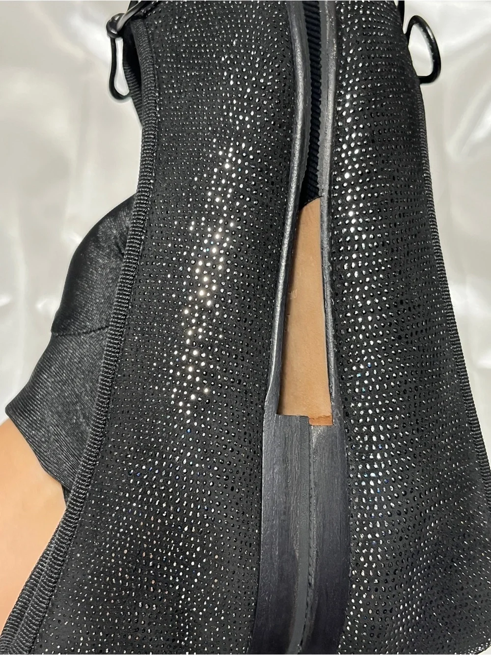 CHANEL Black Bow Cap-Toe Ballet Flats with CC Logo
